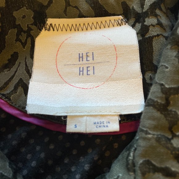 Hei Hei Anthroplogie Velvet Burnette Anorak Utility Jacket Full Zip Olive Green - Picture 5 of 15